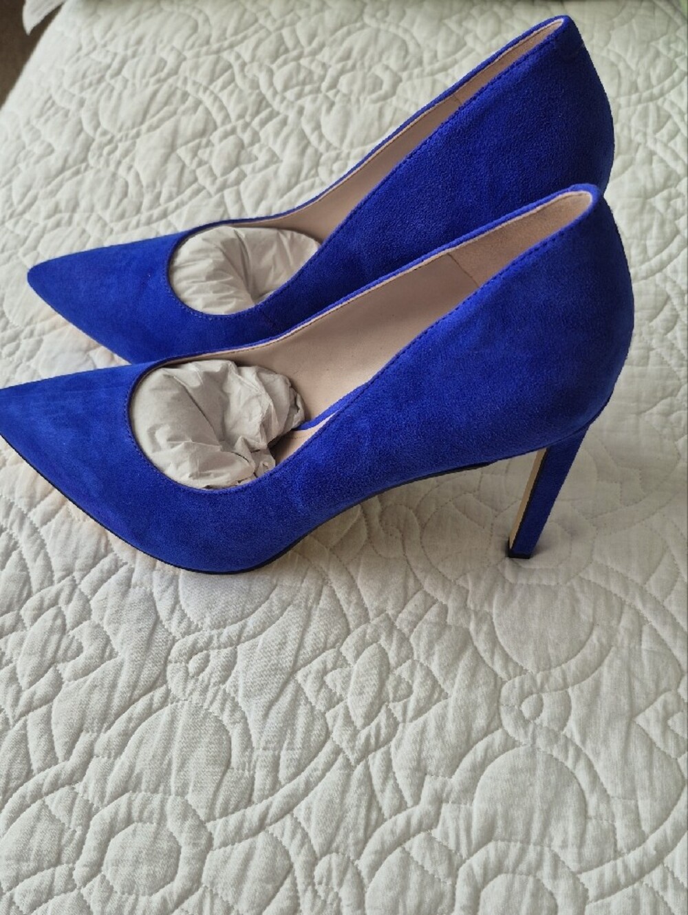 Nine West Cobalt Blue Pointed-Toe Suede Pumps - Picture 5 of 5